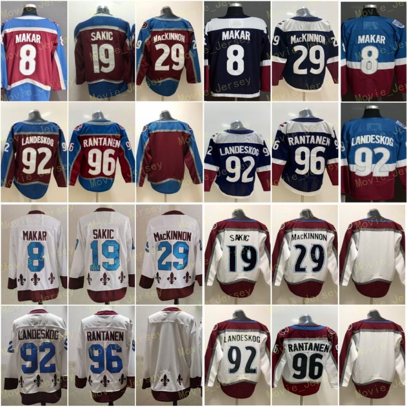 Men Reverse Retro Ice Hockey 8 Cale Makar Jersey 29 Nathan MacKinnon 92 Gabriel Landeskog 96 Mikko Rantanen 19 Joe Sakic Blue White Red Team Stadium Series Stitched
Men Reverse Retro Ice Hockey 8 Cale Makar Jersey 29 Nathan MacKinnon 92 Gabriel Landeskog 96 Mikko Rantanen 19 Joe Sakic Blue White Red Team Stadium Series Stitched