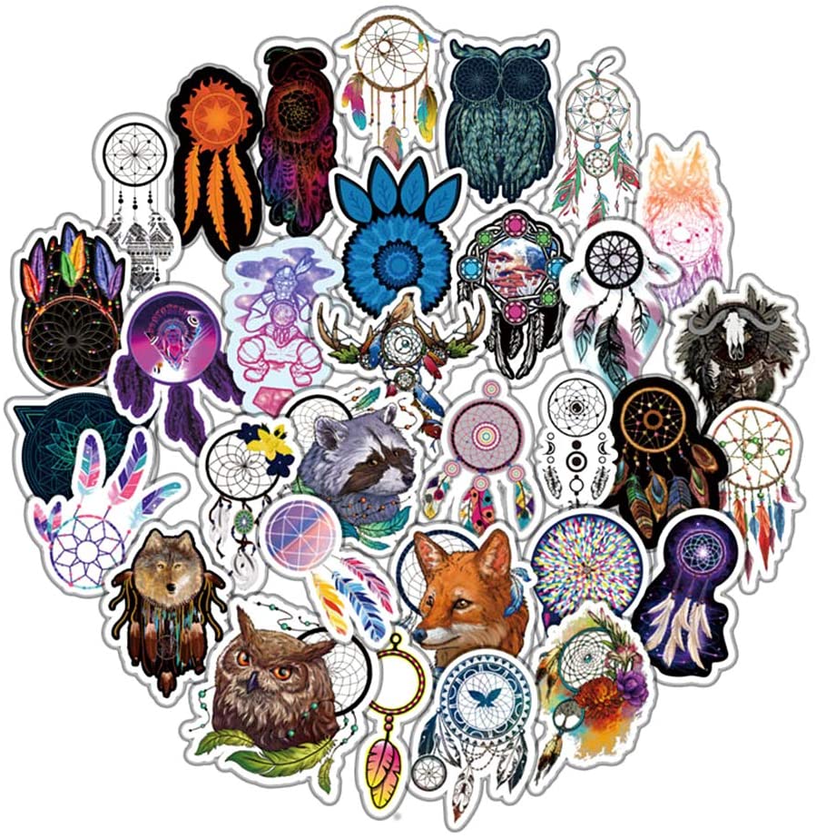 55Pcs Dream Catcher sticker Dreamcatcher graffiti Stickers for DIY Luggage Laptop Skateboard Motorcycle Bicycle Stickers, Multi colors
55Pcs Dream Catcher sticker Dreamcatcher graffiti Stickers for DIY Luggage Laptop Skateboard Motorcycle Bicycle Stickers, Multi colors