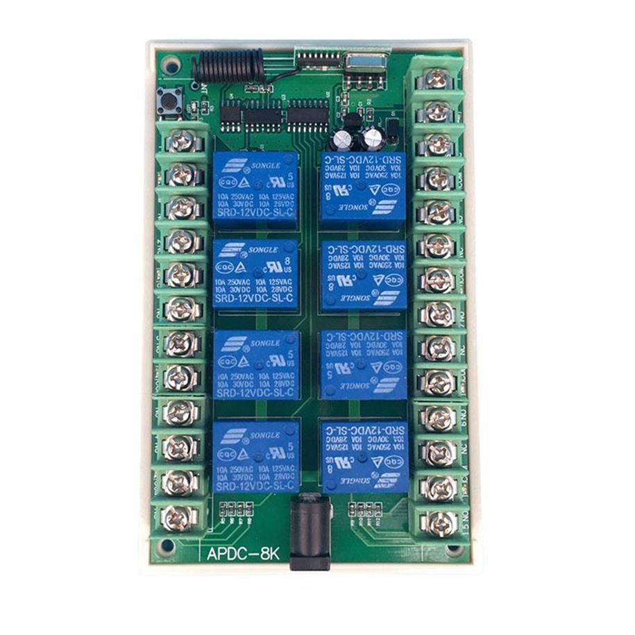 Smart Home Control 433Mhz DC 12V 24V 8CH Wireless Remote Switch With 3000M Long Distance Industrial Controller Transmitter2558236P