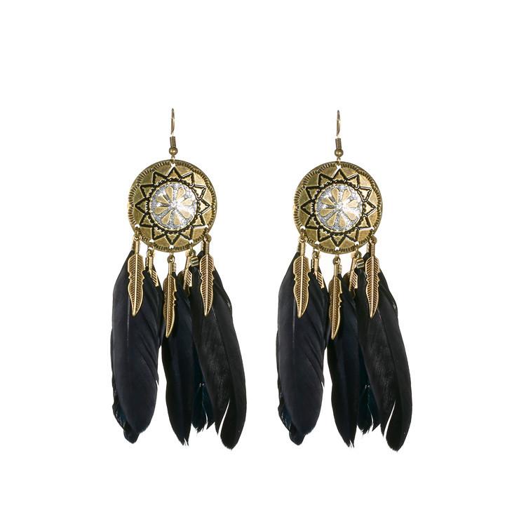 Dangle & Chandelier European And American Boho Retro Disc Sun Flower Feather Long Tassel Leaf Earrings Factory Wholesale
Dangle & Chandelier European And American Boho Retro Disc Sun Flower Feather Long Tassel Leaf Earrings Factory Wholesale