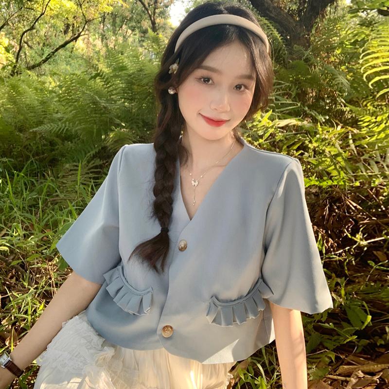 Women's Jackets Blue Short Sleeve Suit Women Summer Thin Loose Woman Jacket 2022 Korean Chic V-Neck Coat Crop Top WomenWomen's, White
Women's Jackets Blue Short Sleeve Suit Women Summer Thin Loose Woman Jacket 2022 Korean Chic V-Neck Coat Crop Top WomenWomen's, White