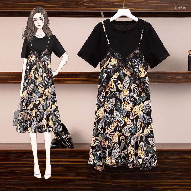 Plus Size Dresses Floral Stitch False Two Pieces Midi Short Sleeve 5Xl Large Vintage Casual 2022 Spring Summer Clothes Dress For Women'S Jon, Black
Plus Size Dresses Floral Stitch False Two Pieces Midi Short Sleeve 5Xl Large Vintage Casual 2022 Spring Summer Clothes Dress For Women'S Jon, Black