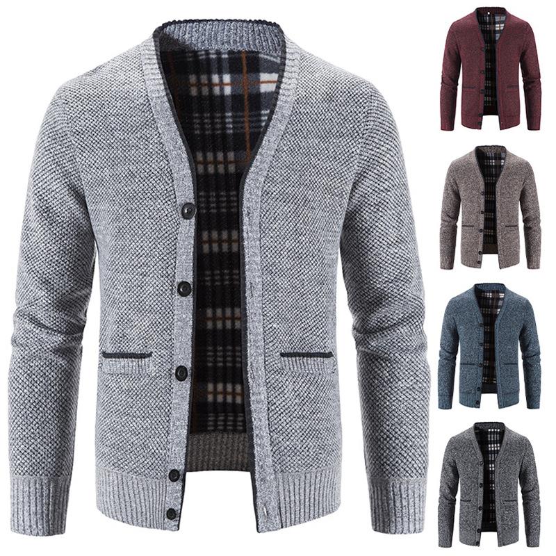 Men's Sweaters Knitwear Men's V-neck Cardigan Autumn And Winter Middle-Aged Elderly Plush Warm Casual Loose Sweater CoatMen's, Light grey
Men's Sweaters Knitwear Men's V-neck Cardigan Autumn And Winter Middle-Aged Elderly Plush Warm Casual Loose Sweater CoatMen's, Light grey