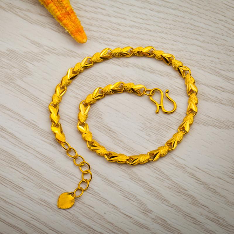 Charm Bracelets 24k Yellow Gold Carved Bracelet Small Fish Pattern For Wedding Party Female Jewelry GiftsCharm
Charm Bracelets 24k Yellow Gold Carved Bracelet Small Fish Pattern For Wedding Party Female Jewelry GiftsCharm