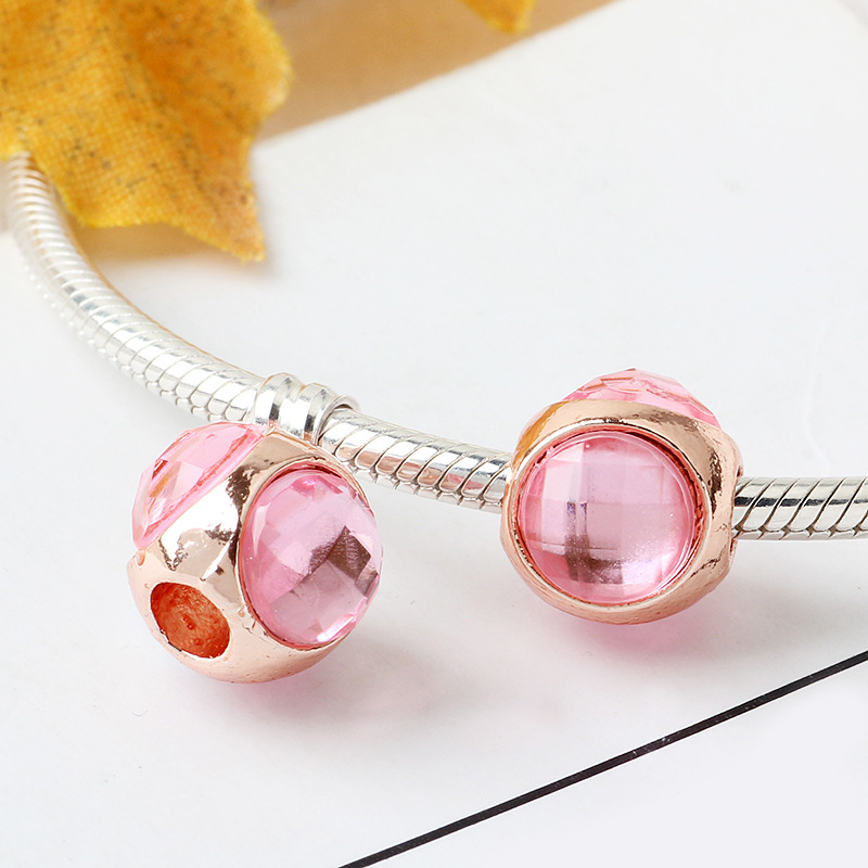 New Popular 925 Sterling Silver Rose Gold Ladybug Rainbow Unicorn Robot Big Hole Beads For S925 Snake Charm Bracelet Diy Womens Fashion Accessories