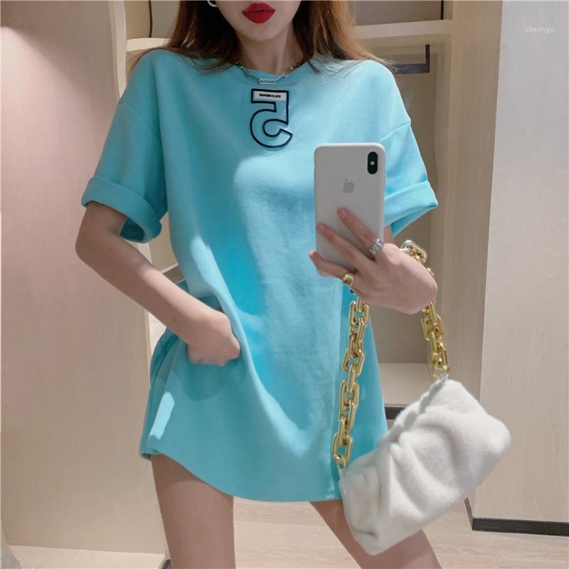 Women's T-Shirt Short-Sleeved 2022 Summer Fashion Korean Style Loose Figure Flattering Fashionable Top Woman Tshirts, Blue
Women's T-Shirt Short-Sleeved 2022 Summer Fashion Korean Style Loose Figure Flattering Fashionable Top Woman Tshirts, Blue