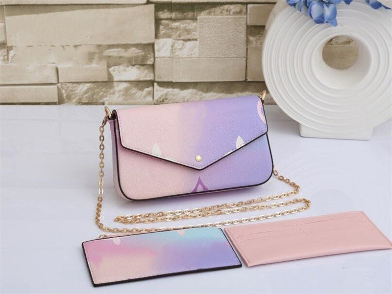 Designer Felicie bags MULTI POCHETTE totes SPRING IN THE CITY Gradient luxurious handbag Monograms chain handbag womens Leather Shoulder bag 3pc card holder purse, Extra freight
Designer Felicie bags MULTI POCHETTE totes SPRING IN THE CITY Gradient luxurious handbag Monograms chain handbag womens Leather Shoulder bag 3pc card holder purse, Extra freight