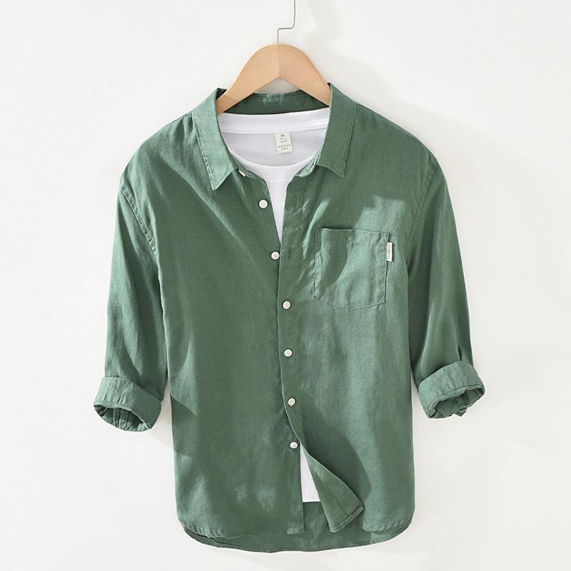 Men's Casual Shirts 1806 Summer Men Linen Breathable Comfortable Fashion Urban Fresh Loose Three Quarter Sleeve Pocket Lapel Tops Male, 1806 green
Men's Casual Shirts 1806 Summer Men Linen Breathable Comfortable Fashion Urban Fresh Loose Three Quarter Sleeve Pocket Lapel Tops Male, 1806 green