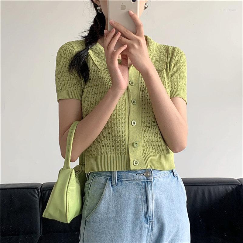 Women's Knits & Tees Women 2022 Lapel Hollow Out Short Sleeves Knitted All-Match Solid Fashion Casual Elastic Chic Streetwear Basic Sweaters, Green
Women's Knits & Tees Women 2022 Lapel Hollow Out Short Sleeves Knitted All-Match Solid Fashion Casual Elastic Chic Streetwear Basic Sweaters, Green