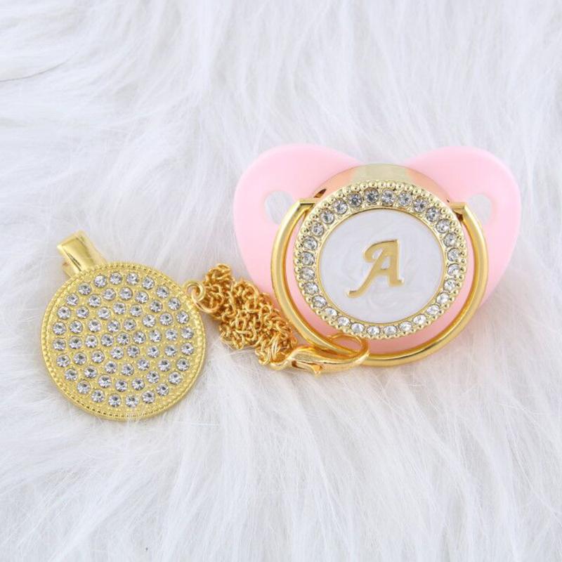 Pacifiers# Letter Name Initial Baby Pacifier And Clip BlingBling Pink Rhinestones Soother Lollipop Chupeta Sucette Shower GiftPacifiers#
Pacifiers# Letter Name Initial Baby Pacifier And Clip BlingBling Pink Rhinestones Soother Lollipop Chupeta Sucette Shower GiftPacifiers#