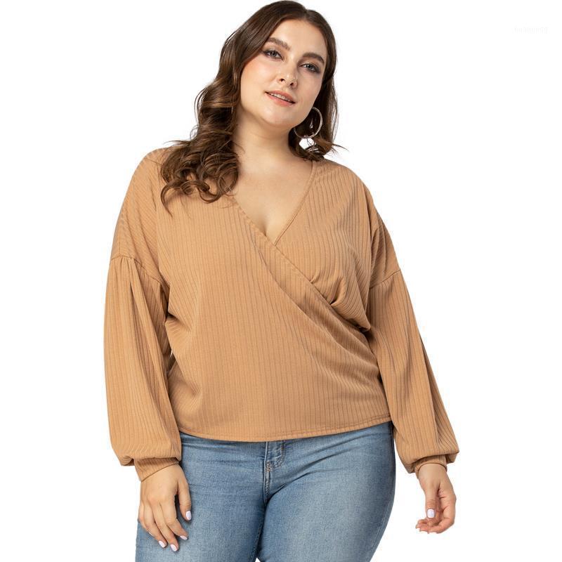 Women's 2022 Autumn Solid Color Lantern Sleeve V-neck Loose Female Hedging Blouse Plus Size Womens Tops And Blouses & Shirts, Khaki
Women's 2022 Autumn Solid Color Lantern Sleeve V-neck Loose Female Hedging Blouse Plus Size Womens Tops And Blouses & Shirts, Khaki