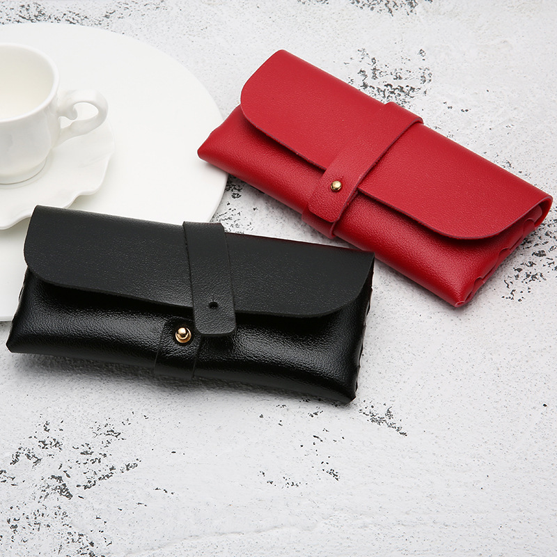 Glasses Case Women Leather Soft Bag Fashion Portable Sunglasses Box Accessories 220812