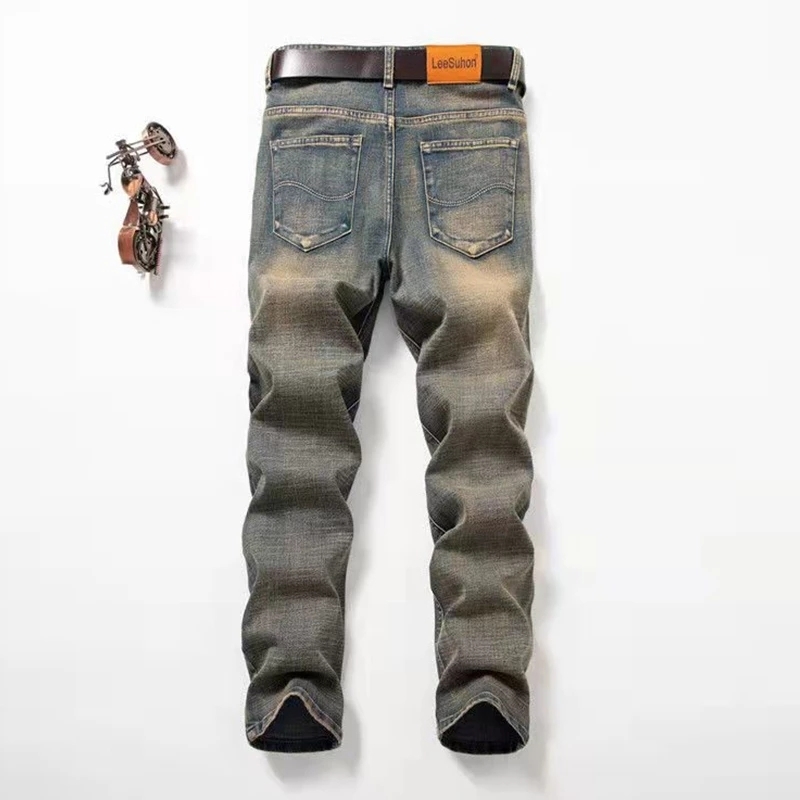 Men's Classic Jeans Jean Homme Pantalones Hombre Men Spijkerbroek Mannen Soft Black Biker Masculino Denim Overalls Men's Pants 220817