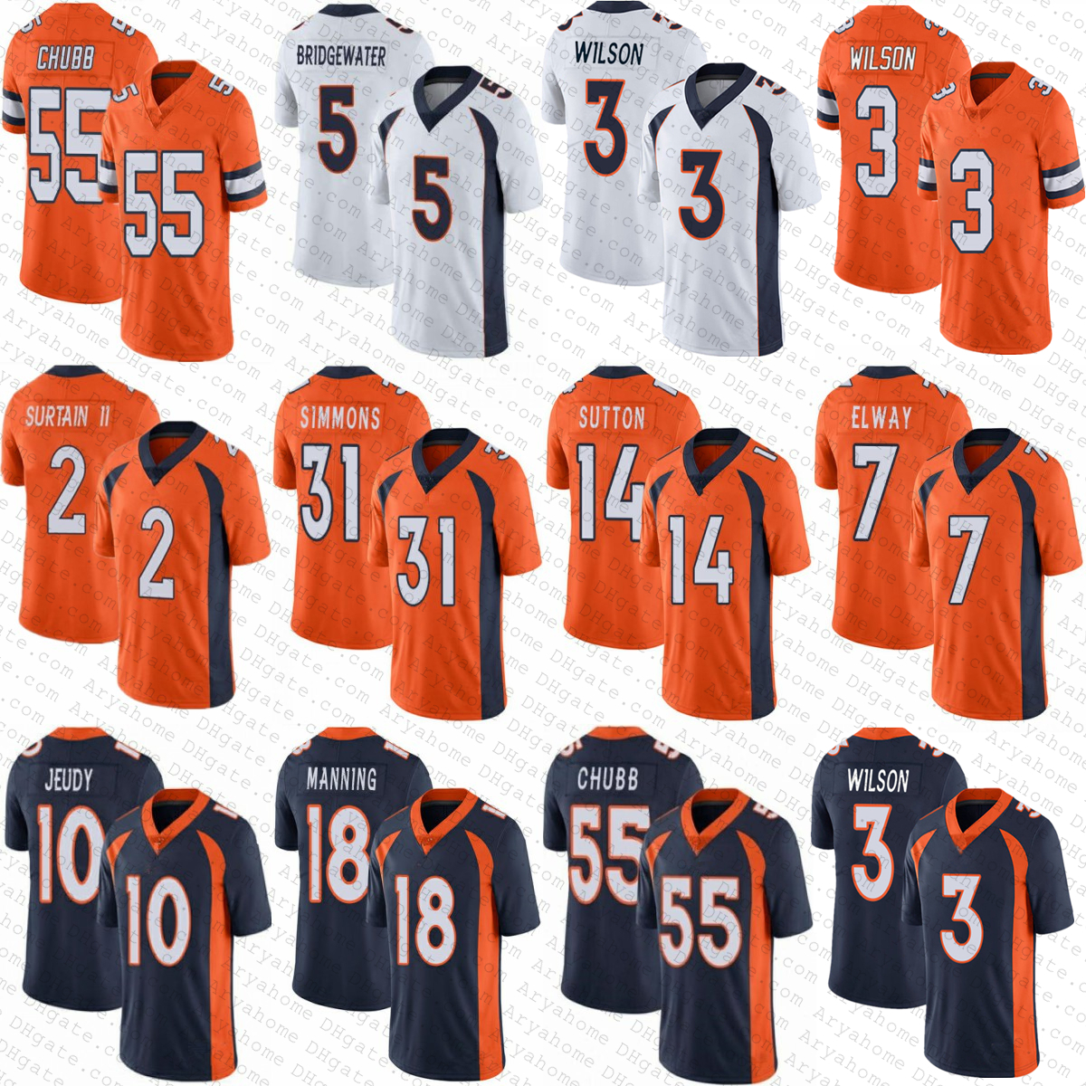 3 Russell Wilson Mens Women Youth Peyton Manning Broncoes Football Jerseys Justin Simmons Jerry Jeudy Patrick Surtain Bradley Chubb Elway Sutton Javonte Williams
3 Russell Wilson Mens Women Youth Peyton Manning Broncoes Football Jerseys Justin Simmons Jerry Jeudy Patrick Surtain Bradley Chubb Elway Sutton Javonte Williams