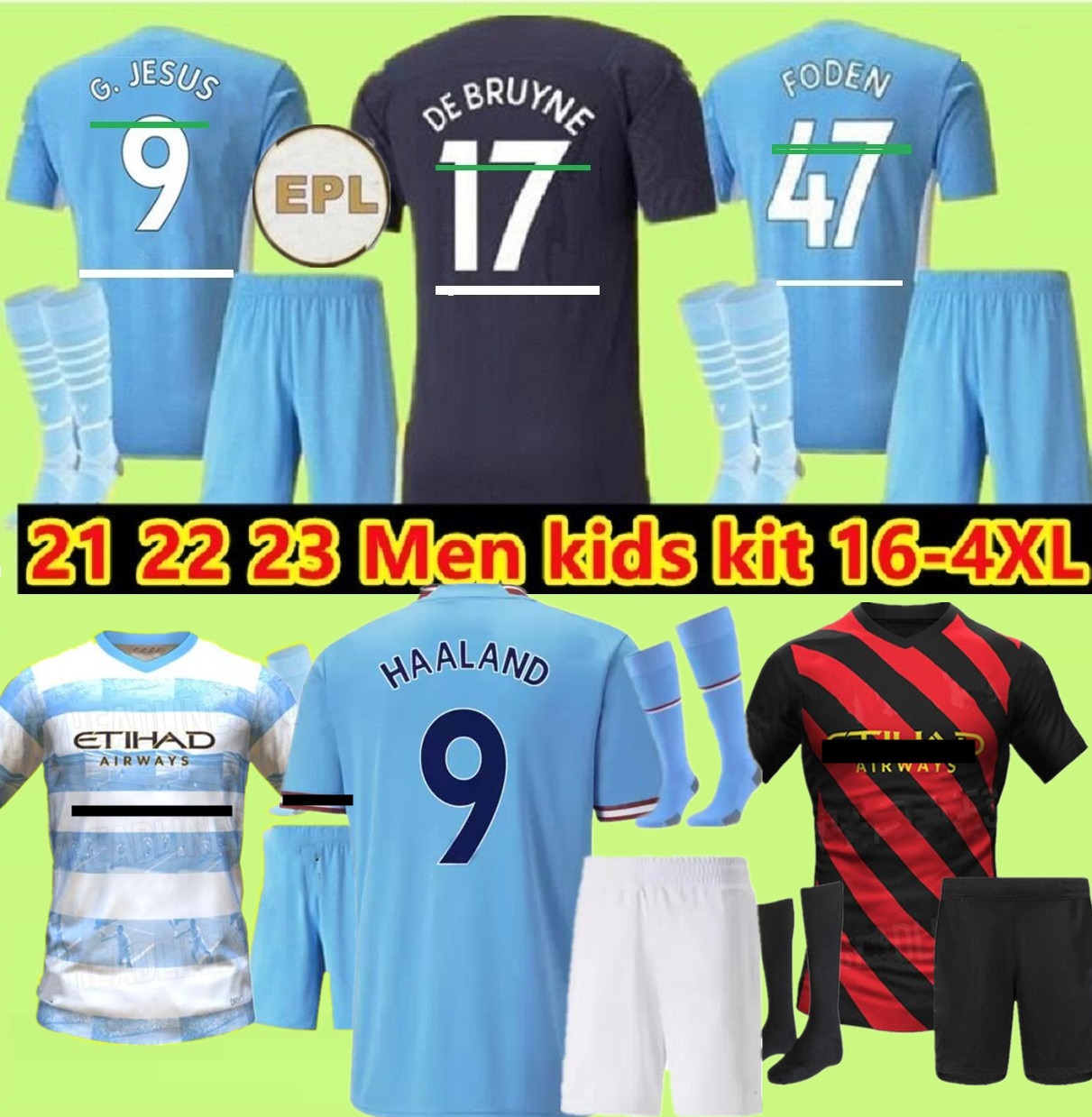 HAALAND soccer jersey 21 22 23 DE BRUYNE MANS CITIES GREALISH STERLING G. JESUS FERRAN MAHREZ foden 2022 2023 football shirt uniforms men kids kit sets, 21/22 home
HAALAND soccer jersey 21 22 23 DE BRUYNE MANS CITIES GREALISH STERLING G. JESUS FERRAN MAHREZ foden 2022 2023 football shirt uniforms men kids kit sets, 21/22 home