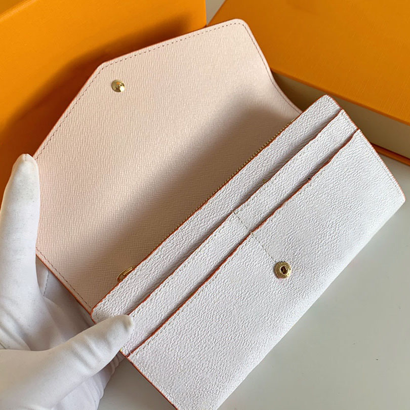 M60531 Sarah Wallet top quality long envelope flap wallets designer key card coin holders purse leather mini Pochette clutch bag with box, Brown flower red inside
M60531 Sarah Wallet top quality long envelope flap wallets designer key card coin holders purse leather mini Pochette clutch bag with box, Brown flower red inside