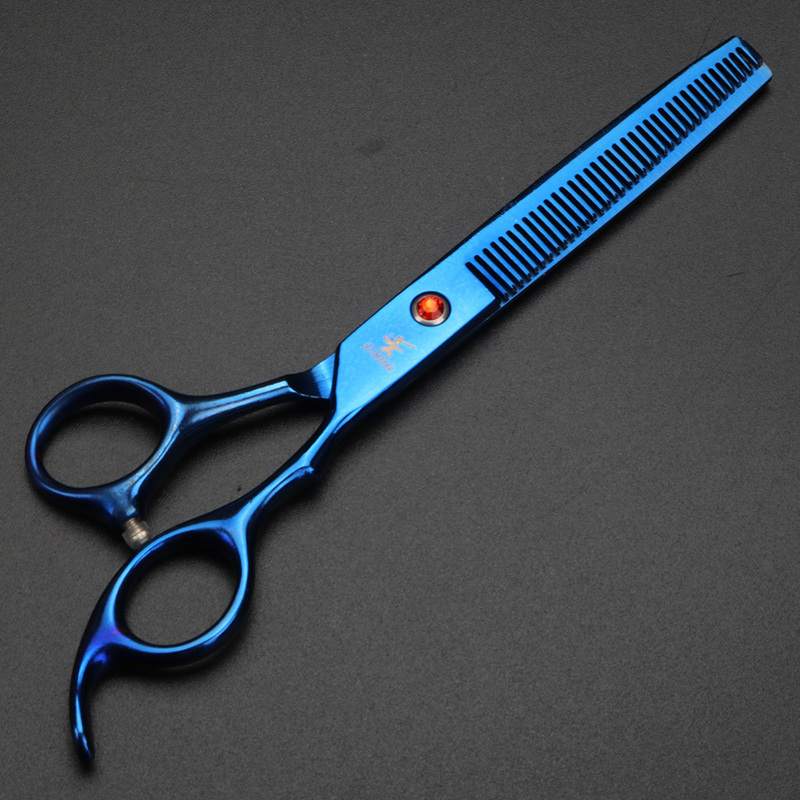 XUANFENG Professional pet Beauty scissors, 7-inch / curved shears 6.5-inch thinning + holster kit 220317