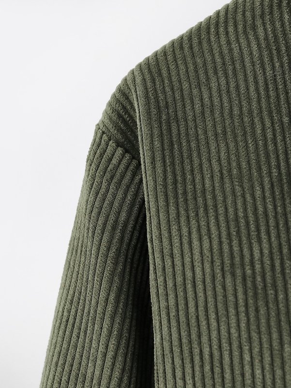 Toddler Boys Borg Collar Flap Pocket Corduroy Coat SHE