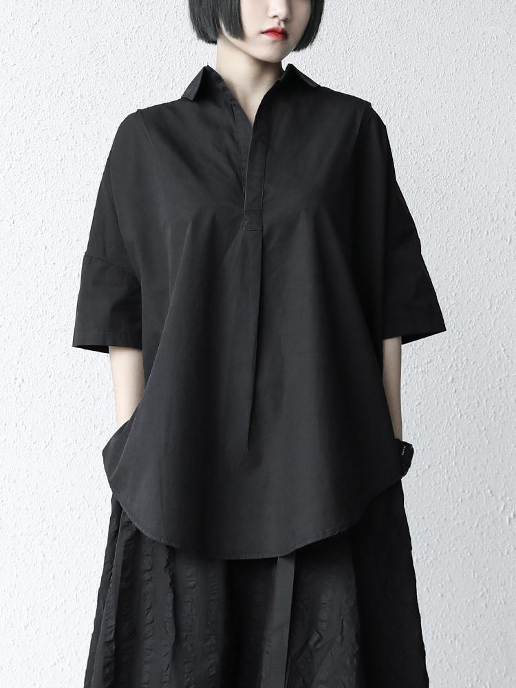 Men' Casual Shirts 2022 Summer Original Retro Japanese Pullover Loose V-neck Short Sleeve Shirt Black Women' Top
Men' Casual Shirts 2022 Summer Original Retro Japanese Pullover Loose V-neck Short Sleeve Shirt Black Women' Top