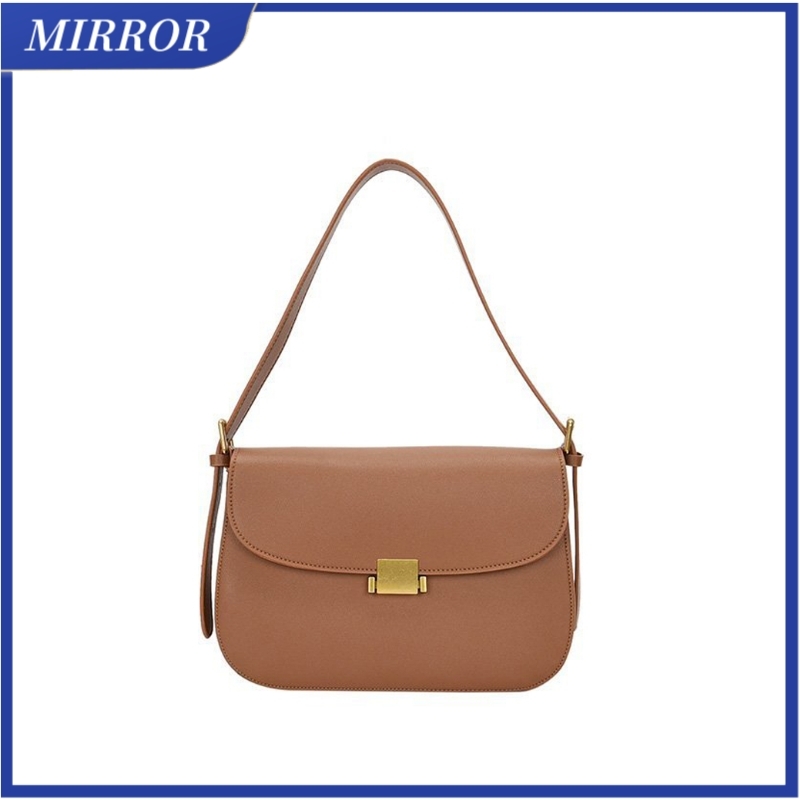 MIRROR Womens Bag PU Luxury Leather Brand Designer Luxury High Quality Shoulder Straddle Bags New Fashion Simple Handbags Girl Wallet Ready Stock