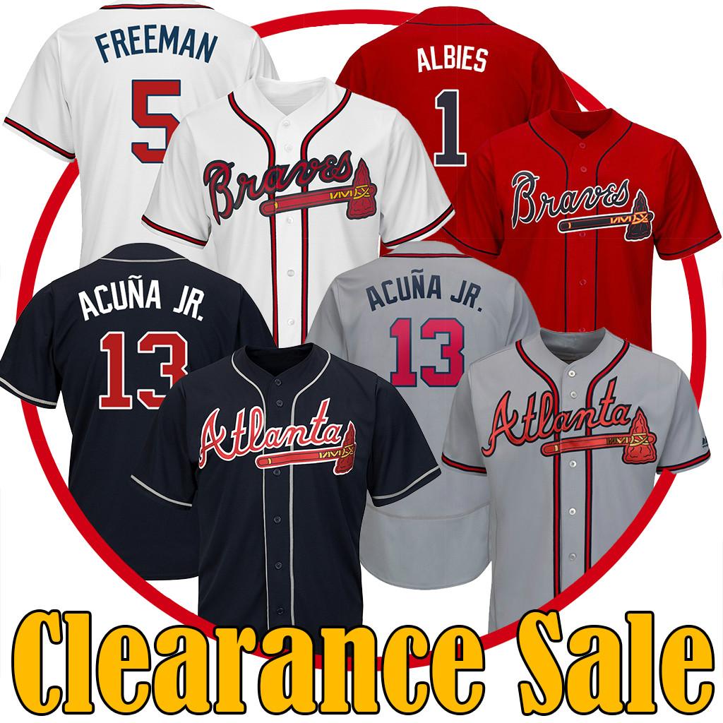 Clearance sale Atlanta Ronald Acuna Jr Freddie Freeman Ozzie Albies White Black Blue Grey Majestic Baseball Jerseys, Men/flex base/navy 13
Clearance sale Atlanta Ronald Acuna Jr Freddie Freeman Ozzie Albies White Black Blue Grey Majestic Baseball Jerseys, Men/flex base/navy 13