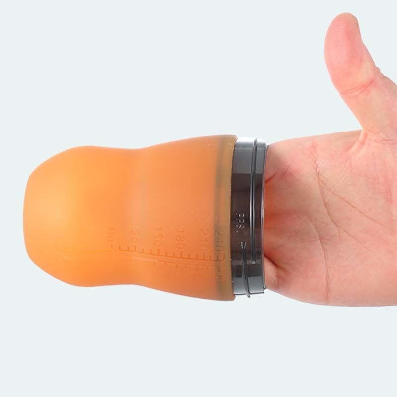 150ML 240ML Baby Silicone Milk Feeding Bottle BPA Free Wide Mouth Anti-fall Bottle Soft Baby Larger Feeding Bottle 220512