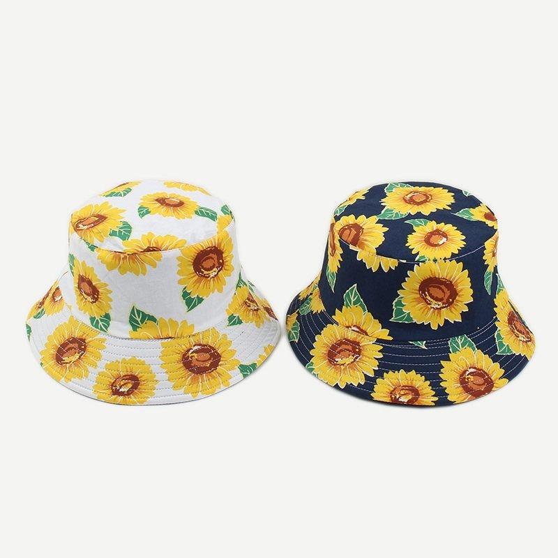 Berets Printed Sunflower Fisherman Hat Female Trend Double-sided Basin Men And Women Summer Beach Sunscreen Sun, Blue
Berets Printed Sunflower Fisherman Hat Female Trend Double-sided Basin Men And Women Summer Beach Sunscreen Sun, Blue