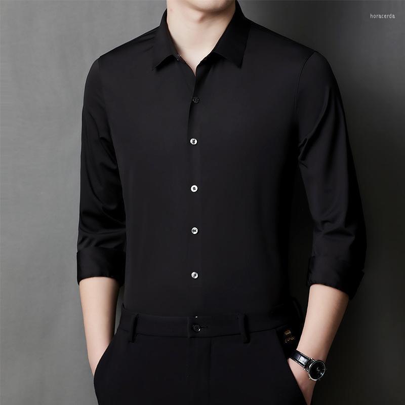 Men's Dress Shirts Spring Men's Long Sleeve Youth High Elasticity Slim Shirt Business Casual White Solid ColorMen's Hora22, Black
Men's Dress Shirts Spring Men's Long Sleeve Youth High Elasticity Slim Shirt Business Casual White Solid ColorMen's Hora22, Black