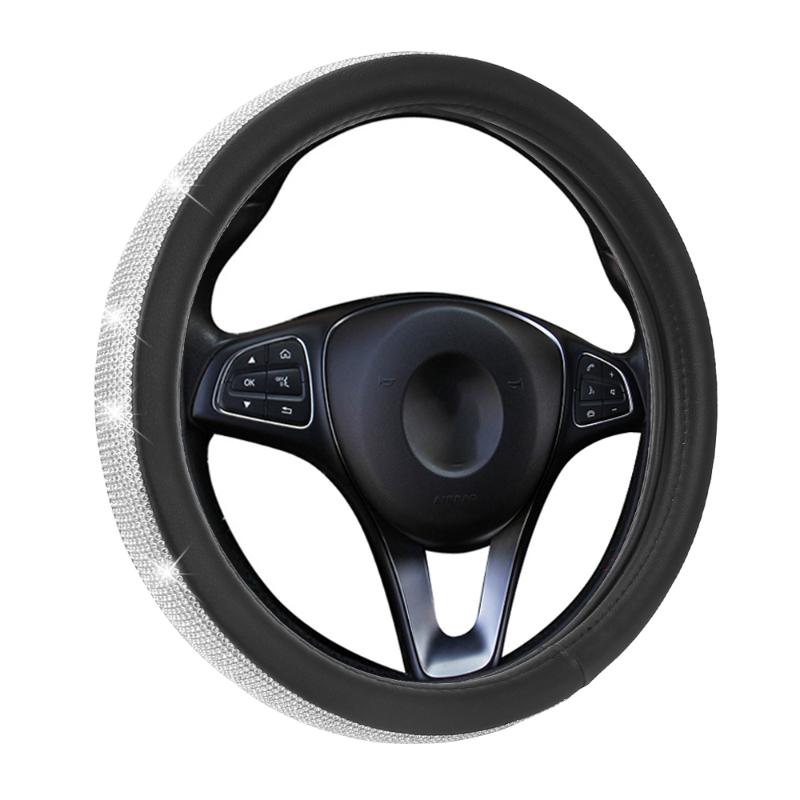 Steering Wheel Covers Universal PU Leather Shiny Rhinestones Cover For 37 To 38CM Car Styling Crystal CoverSteering
Steering Wheel Covers Universal PU Leather Shiny Rhinestones Cover For 37 To 38CM Car Styling Crystal CoverSteering