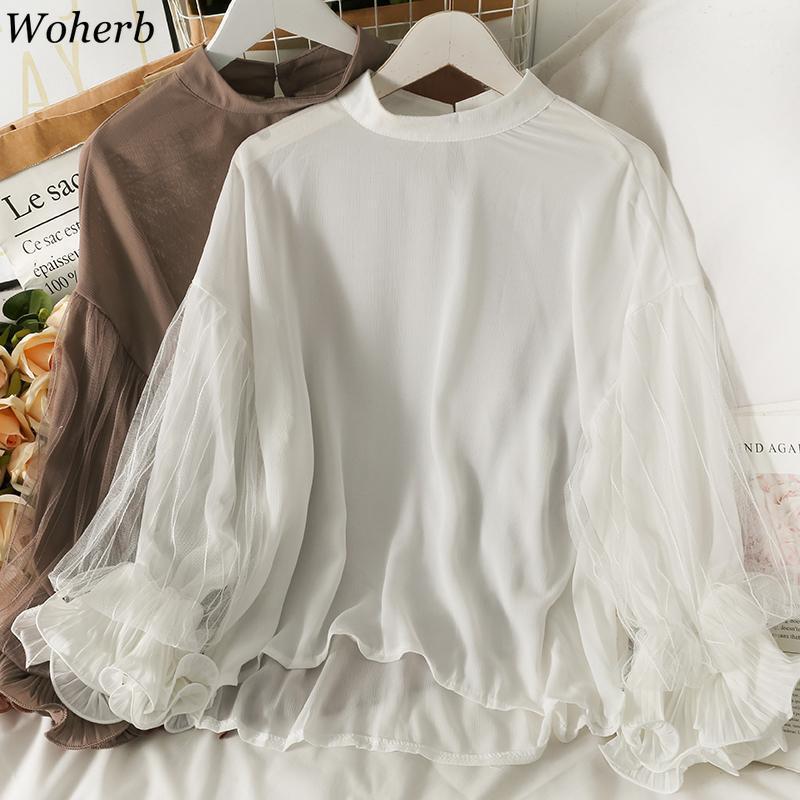 Women's Blouses & Shirts Woherb 2022 Autumn Basic Blusas Solid Pleated Flare Sleeve Blouse Stand Collar Women Vintage Korean Shirt Ropa Muje, Black
Women's Blouses & Shirts Woherb 2022 Autumn Basic Blusas Solid Pleated Flare Sleeve Blouse Stand Collar Women Vintage Korean Shirt Ropa Muje, Black