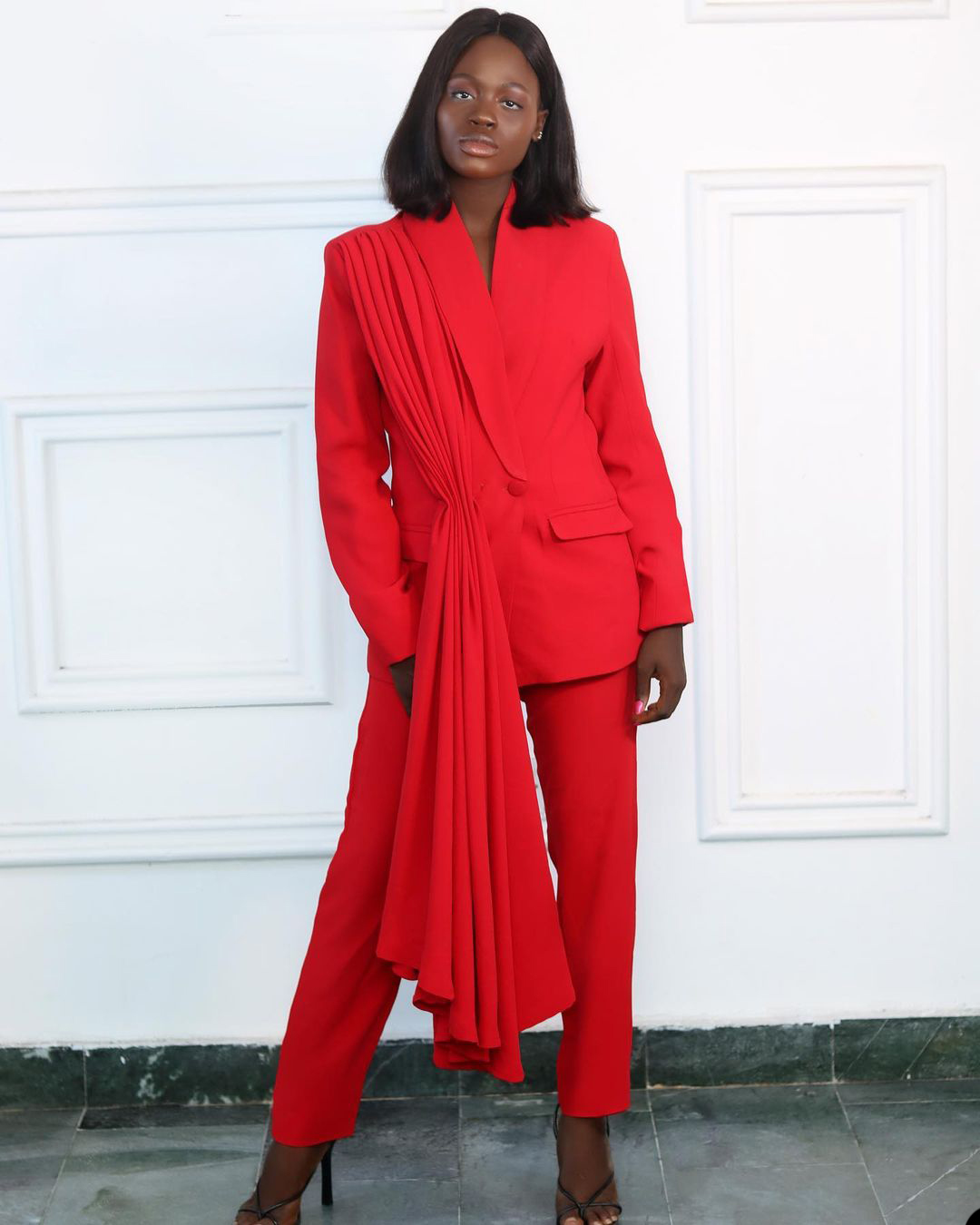 Designer Red Women Suits Street Style Power Mother of the Bride Suit Evening Party Formal Outfit Wedding Wear 2 Pieces