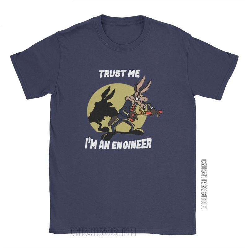 Trust Me Im An Engineer T Shirt For Men Pure Cotton Vintage T-Shirt Round Neck Engineering Tees Classic Clothes Plus Size 220505