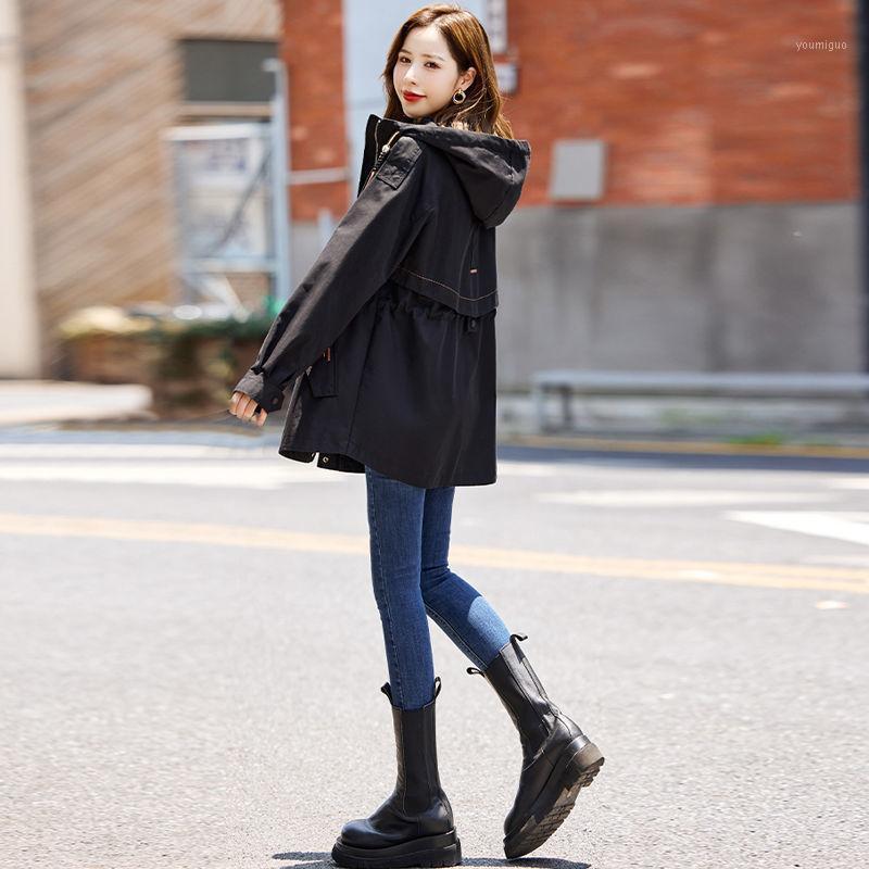 Women's Trench Coats Windbreaker Female Short Autumn Outfit Style Dress Early Design Feeling Coat Small Spring, Black
Women's Trench Coats Windbreaker Female Short Autumn Outfit Style Dress Early Design Feeling Coat Small Spring, Black