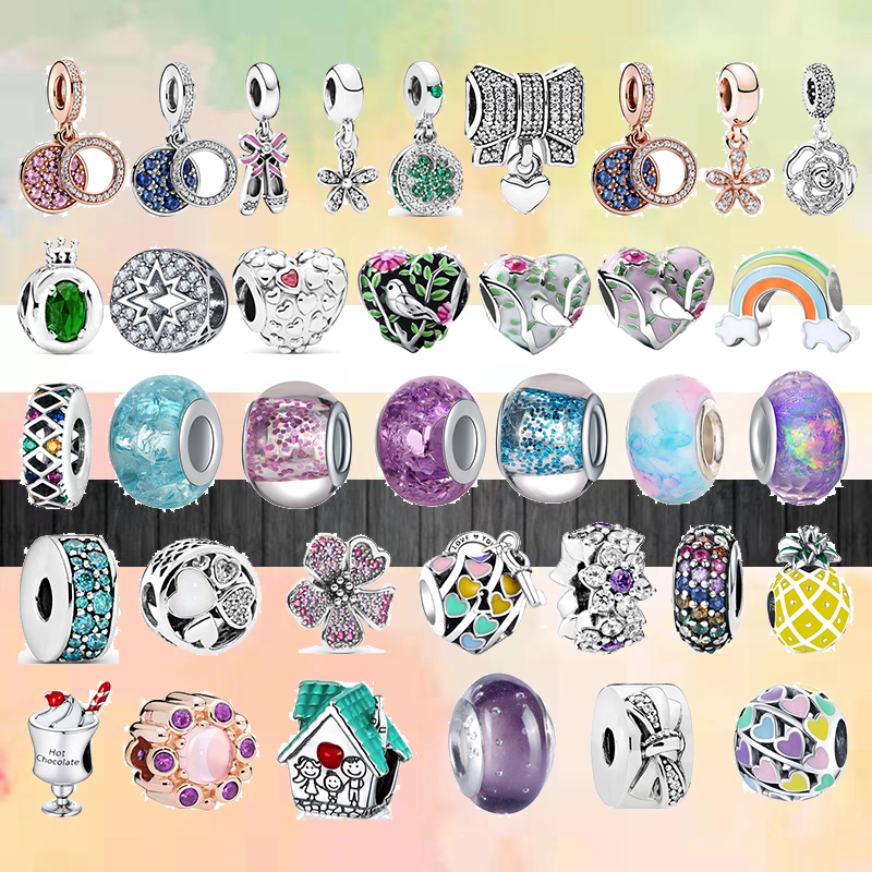 925 bracelet charms for Pandora charm set Original box Color Family House Epoxy Love Heart Laser Glass European Bead necklace charms jewelry
925 bracelet charms for Pandora charm set Original box Color Family House Epoxy Love Heart Laser Glass European Bead necklace charms jewelry
