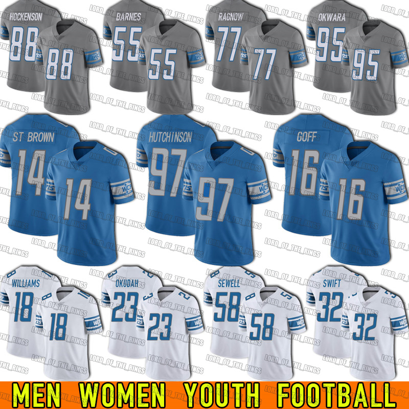97 Aidan Hutchinson D'Andre Swift Football Jersey Amon Ra St. Brown Jared Goff T.J. Hockenson Jerseys Detroit''Lions''men Barry Sanders Penei Sewell, Man custom jersey (xs)
97 Aidan Hutchinson D'Andre Swift Football Jersey Amon Ra St. Brown Jared Goff T.J. Hockenson Jerseys Detroit''Lions''men Barry Sanders Penei Sewell, Man custom jersey (xs)