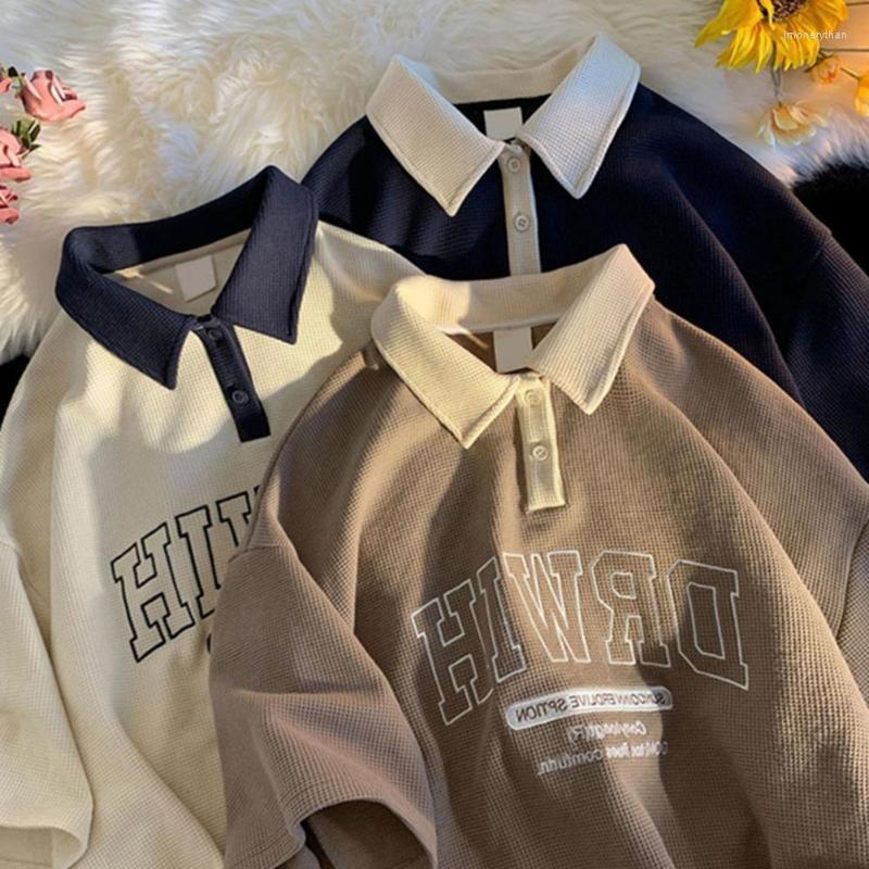 Men's T-Shirts Short-sleeved T-shirt Women's Summer 2022 Harajuku Chic High Street Tops Unisex Turn-down Collar Pullover Streetwear Cami, Beige
Men's T-Shirts Short-sleeved T-shirt Women's Summer 2022 Harajuku Chic High Street Tops Unisex Turn-down Collar Pullover Streetwear Cami, Beige