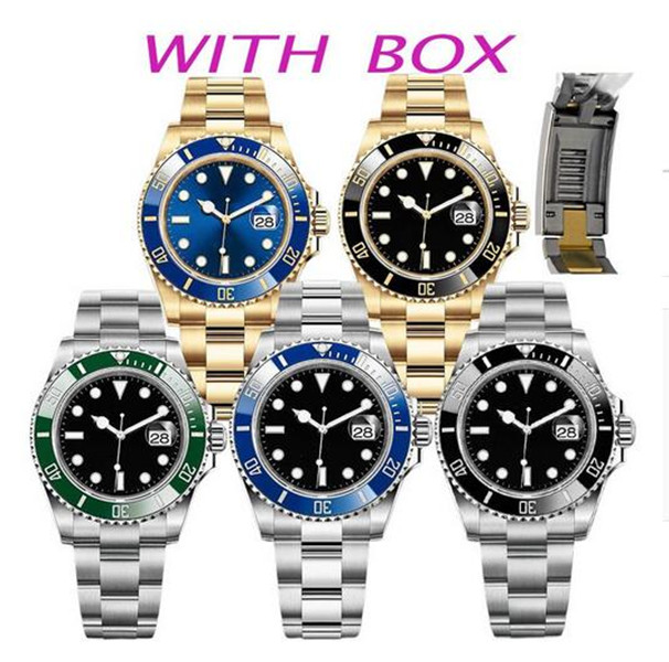 High Quality Classic Man Watch Date Clock mechanical Automatic Movement Stainless Steel Watches 40mm Black Face Hardlex Glass 220