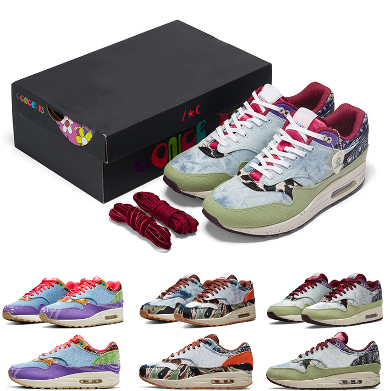2022 NEW MAX 1 87 Mens Running Shoes 87s Concepts x Far Out Heavy Mellow Women Men Trainers 1s Sports Sneakers 36-46, Pay for box
2022 NEW MAX 1 87 Mens Running Shoes 87s Concepts x Far Out Heavy Mellow Women Men Trainers 1s Sports Sneakers 36-46, Pay for box