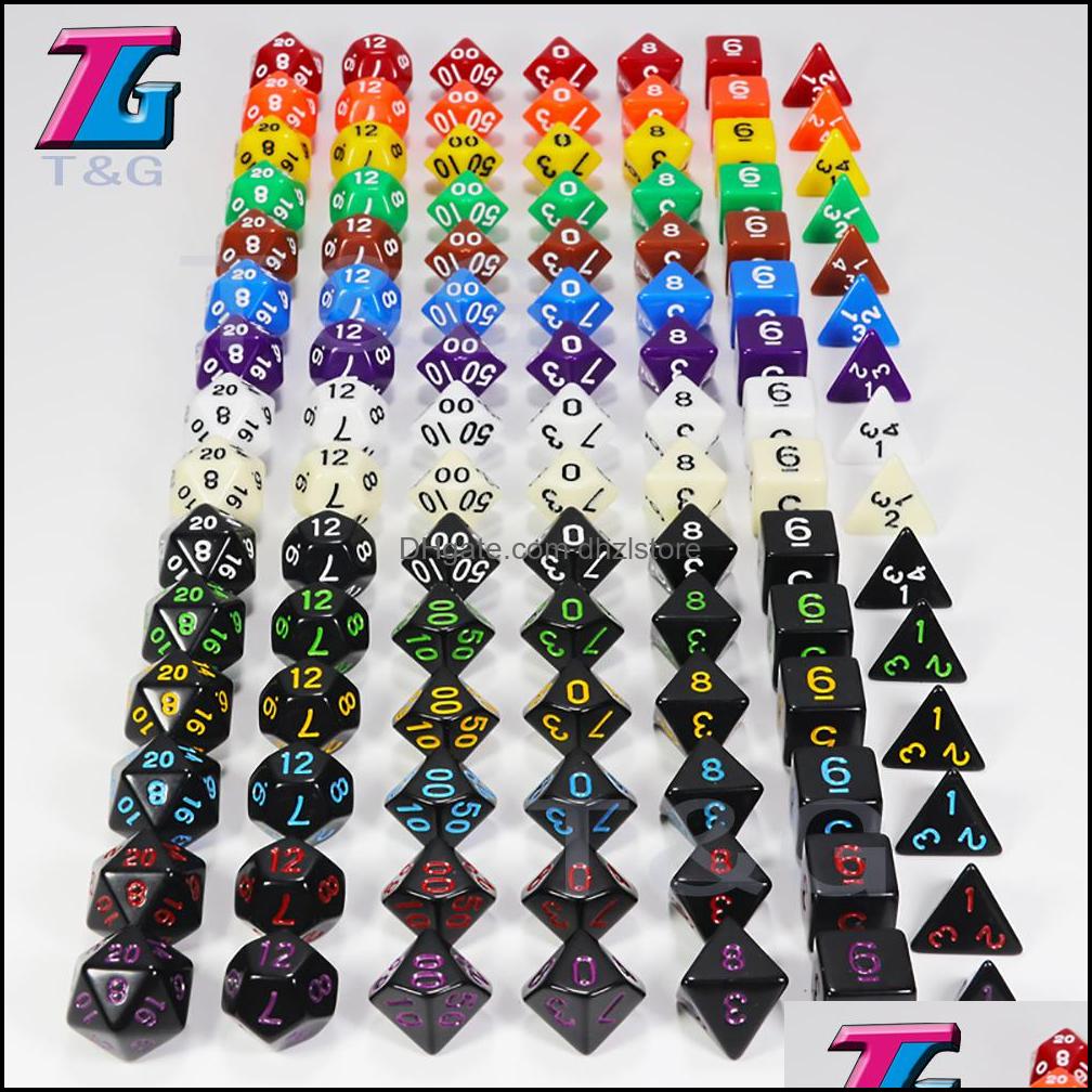 Gambing Leisure Sports Games Outdoors 7 DD Die Acrylic Polyhedral Dice Set 15 Colors Rpg Dnd Board Game Drop Delivery 2021 Gh495
Gambing Leisure Sports Games Outdoors 7 DD Die Acrylic Polyhedral Dice Set 15 Colors Rpg Dnd Board Game Drop Delivery 2021 Gh495