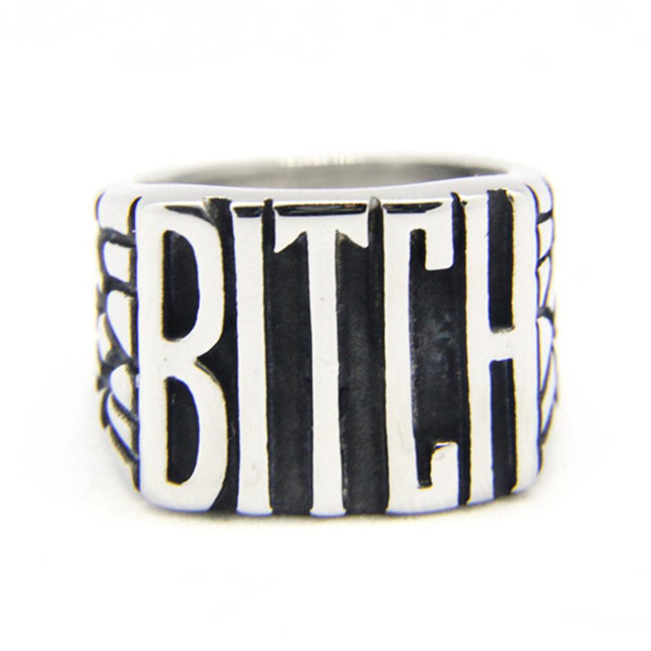 5pcs/lot Size 5-10 Newest Popular BITCH Unisex Ring 316L Stainless Steel Fashion Jewelry Popular Biker Hiphop Style Ring190L
5pcs/lot Size 5-10 Newest Popular BITCH Unisex Ring 316L Stainless Steel Fashion Jewelry Popular Biker Hiphop Style Ring190L