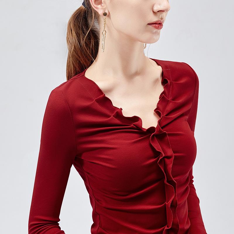 Women' Blouses & Shirts ELLIEXI V-neck Women Top 2022 Spring And Autumn Long-Sleeves Fold Edible Tree Blouse Slim Solid All-match Ca, White
Women' Blouses & Shirts ELLIEXI V-neck Women Top 2022 Spring And Autumn Long-Sleeves Fold Edible Tree Blouse Slim Solid All-match Ca, White