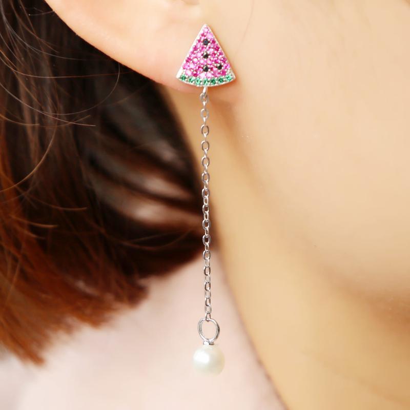 Dangle & Chandelier Sterling Silver 2022 Summer Pearl Earring Watermelon Charm Colorful Cz Paved Cute Girl Women Long Chain EarringDangle
Dangle & Chandelier Sterling Silver 2022 Summer Pearl Earring Watermelon Charm Colorful Cz Paved Cute Girl Women Long Chain EarringDangle