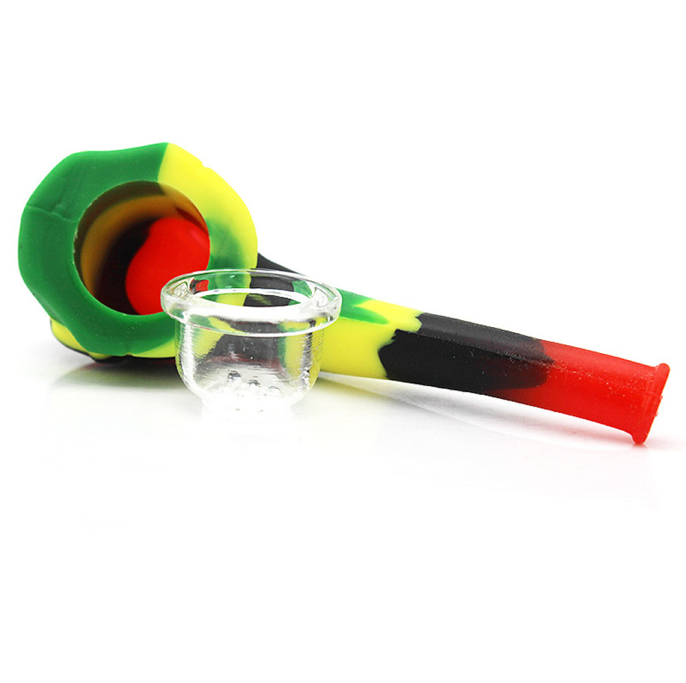NEW ARRIVAL Silicone tobacco pipe With Glass Bowl Colorful glass pipes hand pipe smoking accessories for tobacco
NEW ARRIVAL Silicone tobacco pipe With Glass Bowl Colorful glass pipes hand pipe smoking accessories for tobacco
