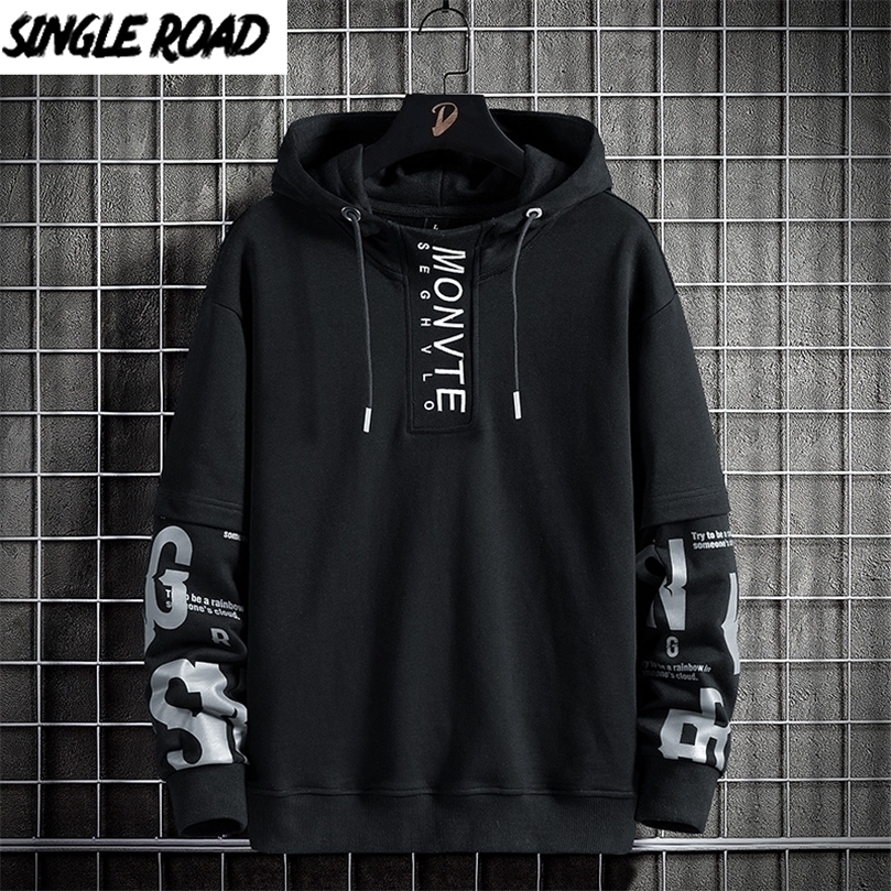 Single Road Mens Hoodies Patchwork Fashion Harajuku Sweatshirt Hip Hop Japanese Streetwear Casual Black Oversized Hoodie 220402, Black hoodie thin
Single Road Mens Hoodies Patchwork Fashion Harajuku Sweatshirt Hip Hop Japanese Streetwear Casual Black Oversized Hoodie 220402, Black hoodie thin
