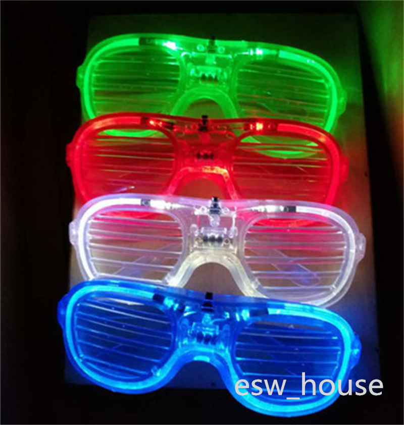 Other Festive Supplies LED Glasses Glow In The Dark Halloween Christmas Wedding Carnival Birthday Party Props Accessory Neon Flashing Toys Free shippi