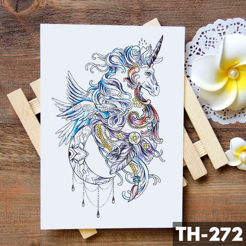 NXY Temporary Tattoo Dream Catcher Moon Lotus Flower Sticker Peony Snake Owl Fox Flash s Small Body Art Waterproof Tatoo 0330