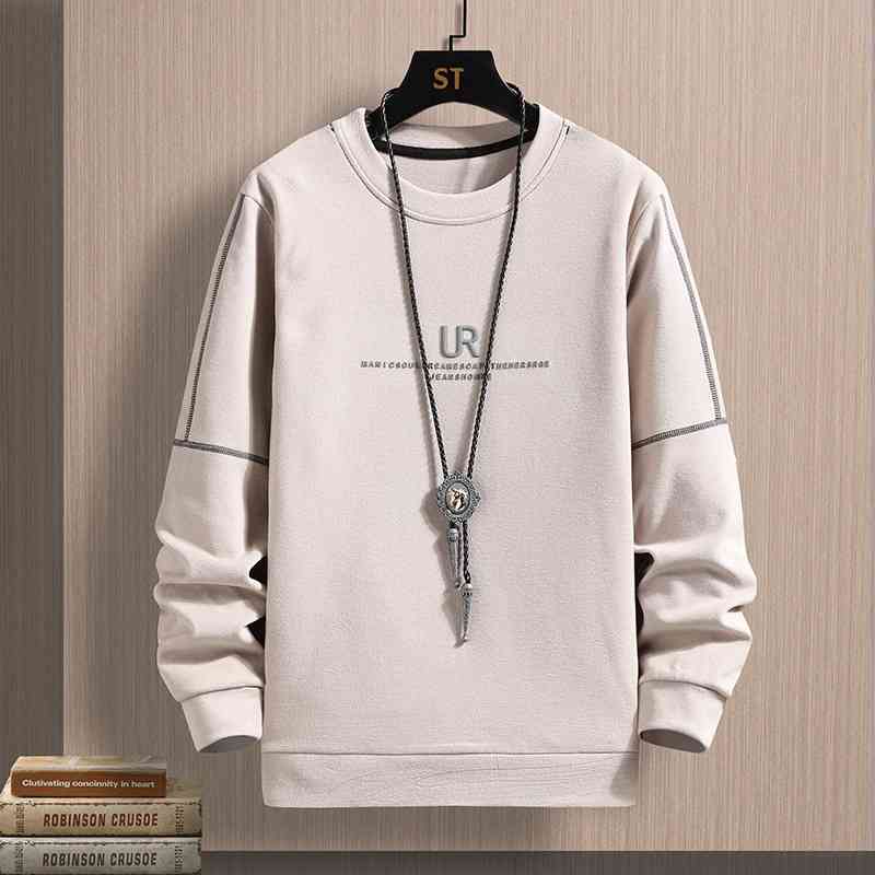 2022 Spring Youth Derong Sweater Men's Trend Loose Round Neck Bottomed Shirt Thickened Warm Splicing Wear, 311 m white
2022 Spring Youth Derong Sweater Men's Trend Loose Round Neck Bottomed Shirt Thickened Warm Splicing Wear, 311 m white