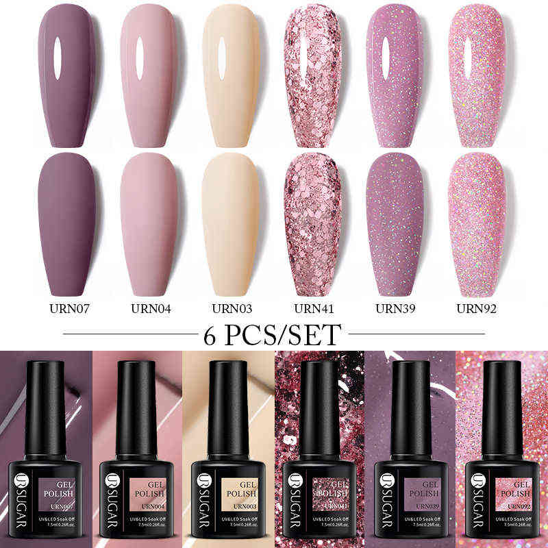 NXY Nail Gel Polish Set Semi Permanent Varnishes Hybrid Glitter Color s Art Kit for Manicure Uv Led lak Varnish 0328