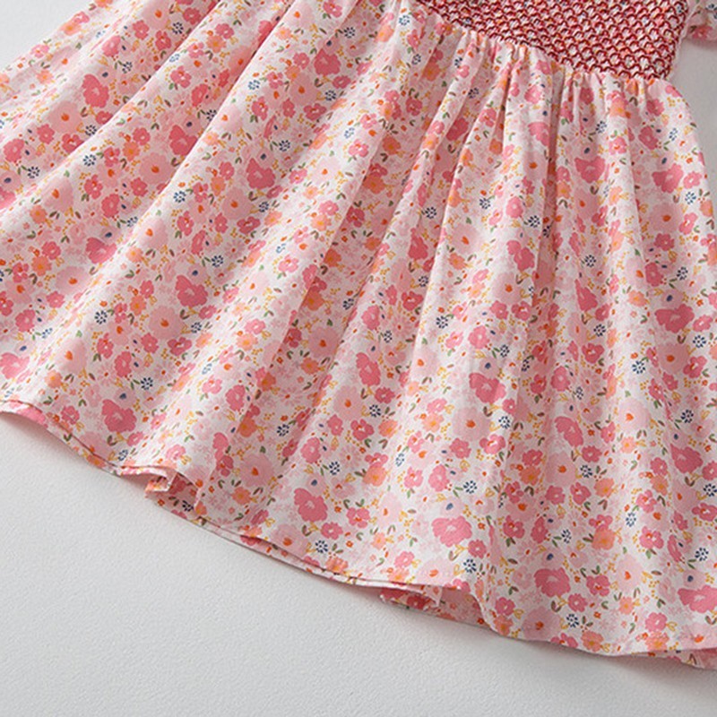 Summer Clothes Charming Dress Girls Dress Cotton Casual Print Children Dress Cute Baby Clothing Wholesale 27 Years Old 220707