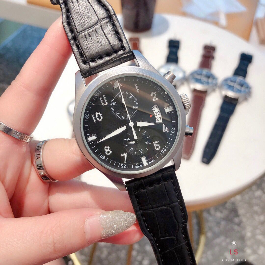 Leather strap mens watch quartz movement pilot watches subdial work original function chronograph clock luminous sport design lifestyle waterproof Montre De Luxe
Leather strap mens watch quartz movement pilot watches subdial work original function chronograph clock luminous sport design lifestyle waterproof Montre De Luxe